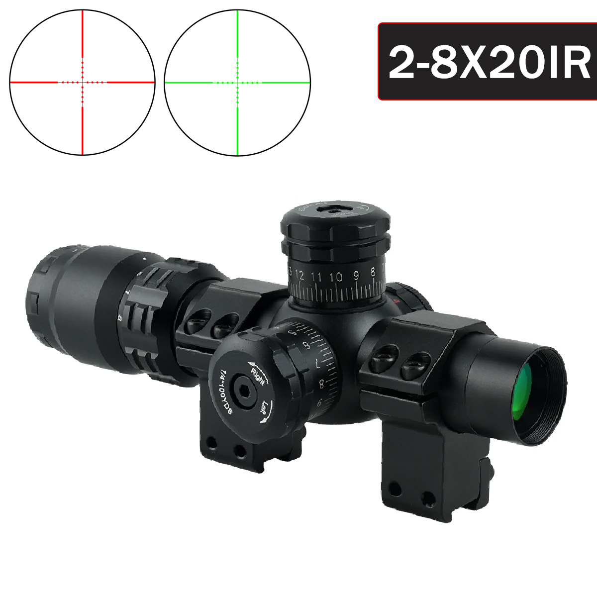 Crossbow Scope Sight - 2-8x20IR Avcılık Tüfek Kapsamları Açık Çekim