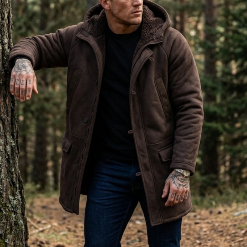 Yeni Erkek Suni Kürk Astarlı K - Men'S Outdoor Hunting Jacket incelemesi ve fiyatı