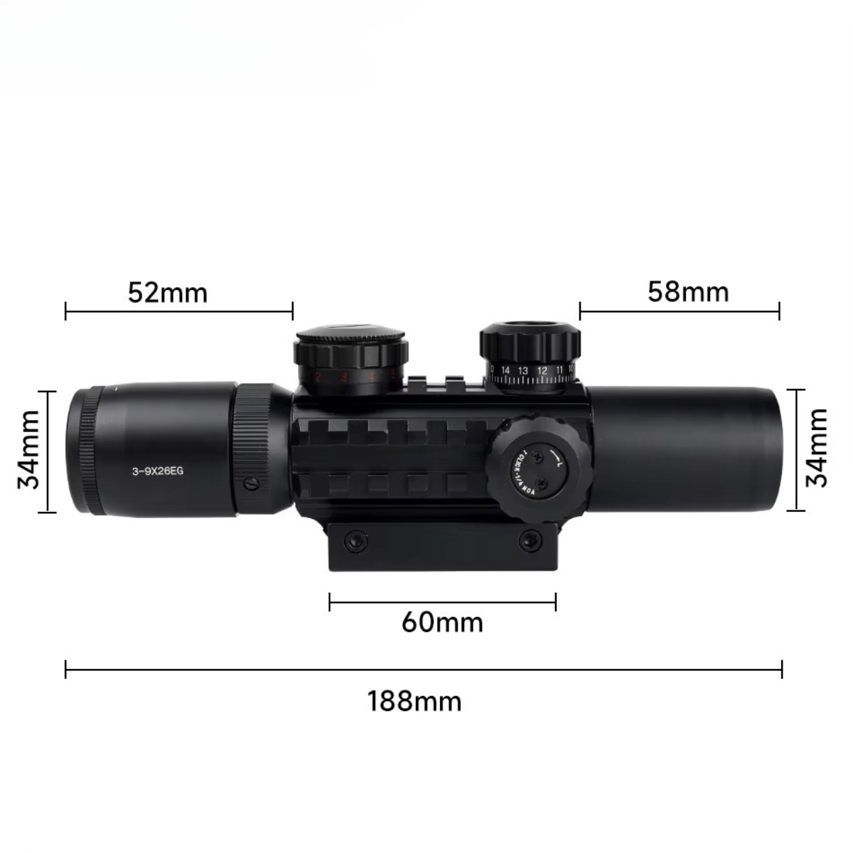 3-9x26EG Taktik Av Seti Kırmız - Crossbow Scope Sight incelemesi ve fiyatı
